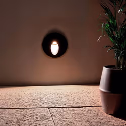 La Balise Extérieure Murale LED Encastrable 3W Ronde Boiler Grise est la solution parfaite pour le balisage de couloirs et d' ...