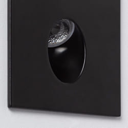 Efectoled - Balise led Encastrable au Mur Carrée Noire Adam 3000K Blanc chaud