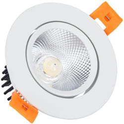 Spot Downlight led 7W Rond Dimmable cob CRI90 Coupe ø 70 mm 4000K Blanc neutre