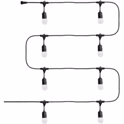 Ce Kit Guirlande Waterproof 5.5m Noire + 8 Ampoules LED E27 G45 3W est un élément largement utilisé dans l'éclairage décorati ...