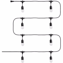Ce Kit Guirlande Waterproof 5.5m Noire + 8 Ampoules LED E27 G45 3W est un élément largement utilisé dans l'éclairage décorati ...