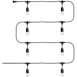 Efectoled - Kit Guirlande Waterproof 5.5m Noire + 8 Ampoules led E27 G45 3W de Couleurs Rose