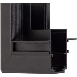 Raccord en l Vertical pour Rail Magnétique Encastré 20mm Noir
