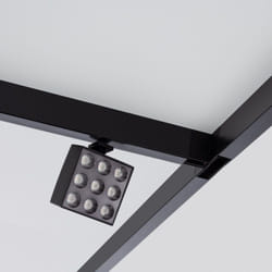 Efectoled - Spot led sur Rail Magnétique 20mm 15W Optic 48V Noir 3000K Blanc chaud