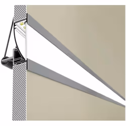 Le Profilé Aluminium Encastrable 1m Lumière Diffuse pour Rubans LED jusqu'à 10mm, vous permet une installation simple et élég ...