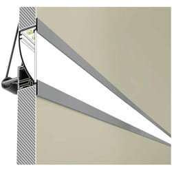 Profilé Aluminium Encastrable 1m Lumière Diffuse pour Rubans led jusqu'à 10mm Capot translucide