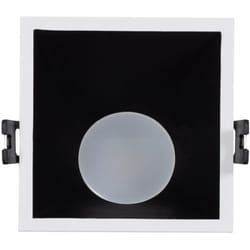 Spot led Downlight Carré 45º GU10 6W Coupe 85x85mm Faible ugr pc No Flicker 6500K Noir Blanc froid