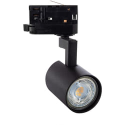 Efectoled - Spot à Douille sur Rail Triphasé Jiuk pour Ampoule GU10 Noir