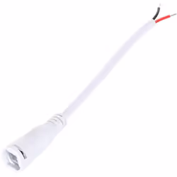 Câble de connexion avec sortie jack femelle blanc pour Ruban LED. * Ce produit est fourni en finition noire ou blanche.