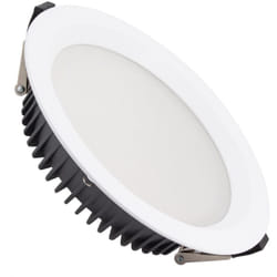 Downlight LED 60W Rond Aero 130 lm/W Microprismatique LIFUD Coupe Ø 200 mm 3000K Blanc chaud