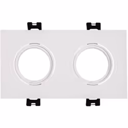 La Collerette Downlight Carrée Orientable PC pour 2 Ampoules LED GU10 / GU5.3 est spécialement conçu pour loger 2 ampoules GU ...