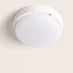 Le Plafonnier LED Extérieur Rond 24W Hublot White IP65 Ø175 mm avec Détecteur de Mouvement offre un éclairage doux, homogène  ...