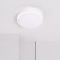 Le Plafonnier LED Extérieur Rond 15W Hublot White IP65 Ø140 mm offre un éclairage doux, homogène et efficient. Il possède un  ...