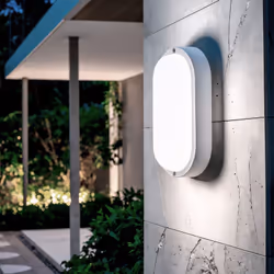Le Plafonnier LED Extérieur Ovale 25W Hublot White IP65 96x198 mm offre un éclairage doux, homogène et efficient. Il possède  ...