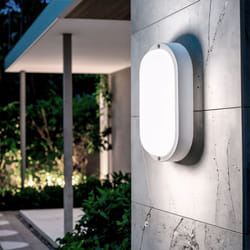 Efectoled - Plafonnier led Extérieur Ovale 25W Hublot White IP65 96x198 mm 5000K Blanc froid