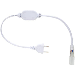Efectoled - Câble Rectificateur pour Gaine led Ronde 220V ac IP65 sur Mesure Coupe Tous les 100cm Blanc
