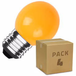 Le Pack 4 Ampoules LED E27 3W 300 lm G45 Orange vous permet de renouveler l'éclairage de la Guirlande Waterproof de notre sit ...