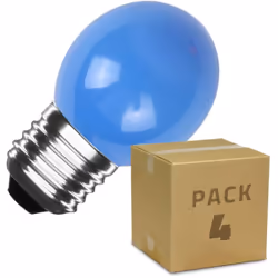 Le Pack 4 Ampoules LED E27 3W 300 lm G45 Bleu vous permet de renouveler l'éclairage de la Guirlande Waterproof de notre site ...