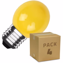 Le Pack 4 Ampoules LED E27 3W 300 lm G45 Jaune vous permet de renouveler l'éclairage de la Guirlande Waterproof de notre site ...