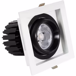 Le Spot Downlight LED COB Carré Orientable 360º Expert Color No Flicker CRI90 12 W Coupe 100x100mm est un produit très polyva ...