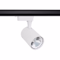 Le Spot LED Bron 30W Blanc pour Rail Monophasé fournit un éclairage polyvalent dans des espaces en constante évolution, où vo ...