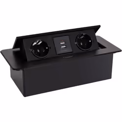 La Base Multiple Encastrée 2 Prises Type F + 2xUSB a un design élégant et discret pour votre maison grâce à son bouton qui pe ...