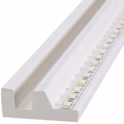 Moulure Modern 2m pour Ruban LED de grande qualité avec profil décoratif. Cette moulure fournit un éclairage décoratif indire ...