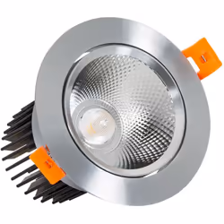 Le Spot Downlight LED Orientable COB Rond 15W Argenté CRI90 Expert Color No Flicker Coupe Ø90mm est un produit très polyvalen ...