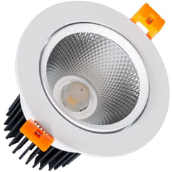 Spot Downlight led 15W Rond cob CRI90 Coupe ø 90 mm No Flicker 2700K Blanc chaud