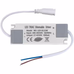 Driver universel spécialement conçue pour Panneaux LED, Downlight, Dalles et Plafonniers LED car il est équipé d'une fiche Ja ...
