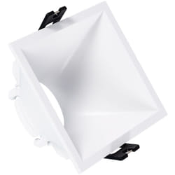Efectoled - Collerette Downlight Carrée 45º Faible ugr pour Ampoule led GU10/GU5.3 Coupe 85 x 85mm Blanc