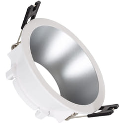 Efectoled - Collerette Downlight Conique Reflect pour Ampoule led GU10 / GU5.3 Coupe ø 75mm Argent