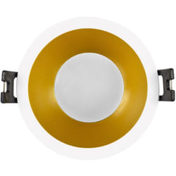 Collerette Downlight Conique Reflect pour Ampoule LED GU10 / GU5.3 Coupe Ø 75mm Doré