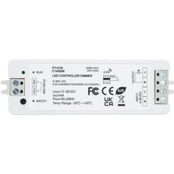 Contrôleur Variateur Ruban led 5/12/24/36V dc Monochrome compatible avec Télécommande rf et Bouton-Poussoir Blanc