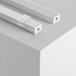 Efectoled - Profilé Aluminium en Saillie avec Capot Continu pour Ruban led jusqu'à 16mm Capot translucide 2 m