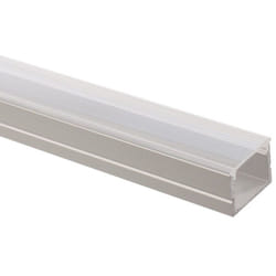 Efectoled - Profilé Aluminium en Saillie avec Capot Continu pour Ruban led jusqu'à 16mm Capot translucide 9 m