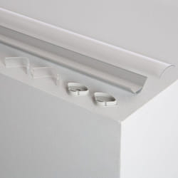 Efectoled - Profilé Aluminium pour Angle avec Capot Continu pour Ruban led jusqu'à 20mm Capot circulaire transparent 10 m