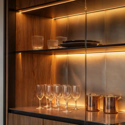 Profilé Aluminium Encastrable avec Capot Continu pour Double Ruban LED jusqu'à 18mm Capot translucide 2 m