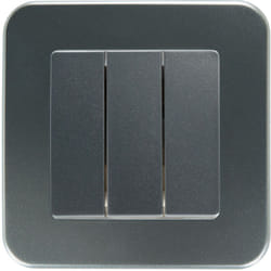 Efectoled - Interrupteur Triple Classic Argenté