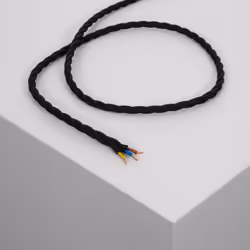 Le Câble Électrique Textile est une gaine électrique avec une section de 1,5mm² composé de trois câbles multifilaires en cuiv ...