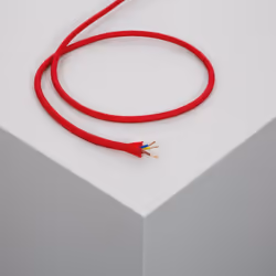 Le Câble Électrique Textile est une gaine électrique avec une section de 1,5mm² composé de trois câbles multifilaires en cuiv ...