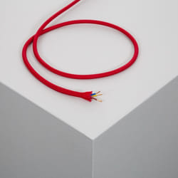 Câble Électrique Textile Rouge 10 m