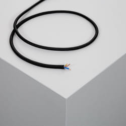 Câble Électrique Textile Noir 1 m