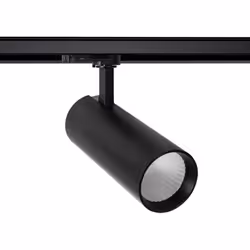 Le Spot LED New Bertha 30W Noir LIFUD pour Rail Triphasé (3 Allumages) est parfait comme éclairage d'accentuation sur tout ty ...