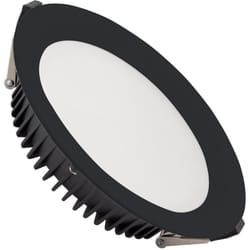 Efectoled - Downlight led 24W Rond Aero 130 lm/W Microprismatique lifud Coupe ø 200 mm Noir 4000K Non Dimmable Blanc neutre