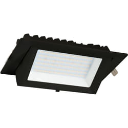 Efectoled - Spot Downlight led 48W Rectangulaire Orientable 130 lm/W lifud Coupe 210x125 mm Noir 3000K Blanc chaud