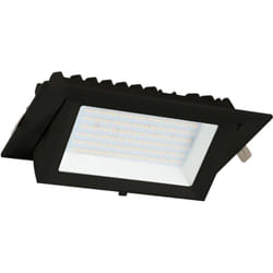 Efectoled - Spot Downlight led 38W Rectangulaire Orientable 130 lm/W lifud Coupe 210x125 mm Noir 3000K Blanc chaud