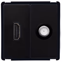 Cette Prise HDMI + Satéllite Modern se compose d'une prise HDMI et d'une prise satéllite. Le module est de taille standard et ...