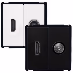 Cette Prise HDMI + TV Modern se compose d'une prise HDMI et d'une prise TV. Le module est de taille standard et est compatibl ...