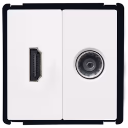 Cette Prise HDMI + TV Modern se compose d'une prise HDMI et d'une prise TV. Le module est de taille standard et est compatibl ...